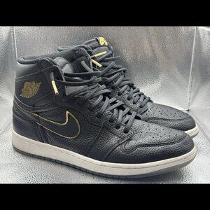 RARE 🚀 Sz‎ 11 Nike Air Jordan 1 Retro High City of Flight Black Gold 555088-031